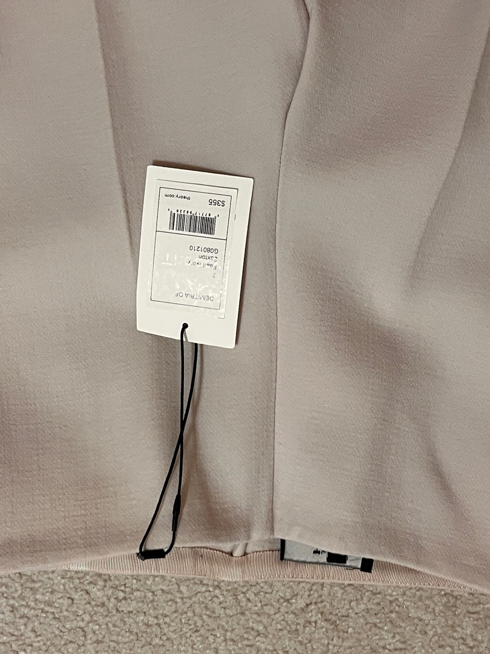Theory Cream Wide-Leg Trousers - Picture 5 of 6